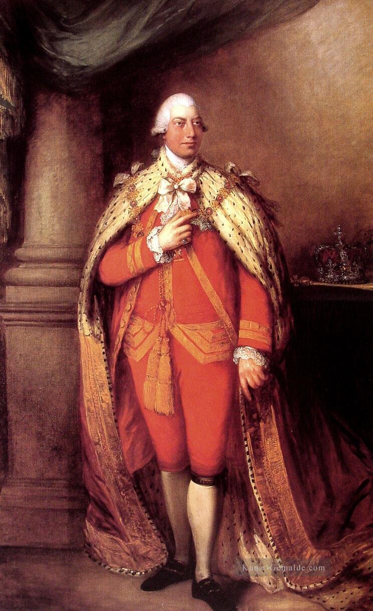King George III Porträt Thomas Gains Ölgemälde
